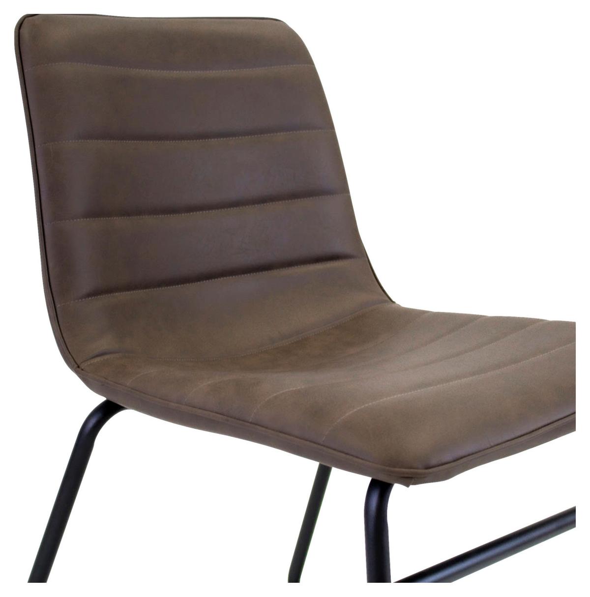 Stuhl Milan - Taupe/Schwarz, KONVENTIONELL, Kunststoff/Textil (48/77/56cm) - MID.YOU