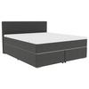 Boxspringbett mit Topper 180x200 Catania - Chromfarben/Anthrazit, KONVENTIONELL, Textil (180/200cm)