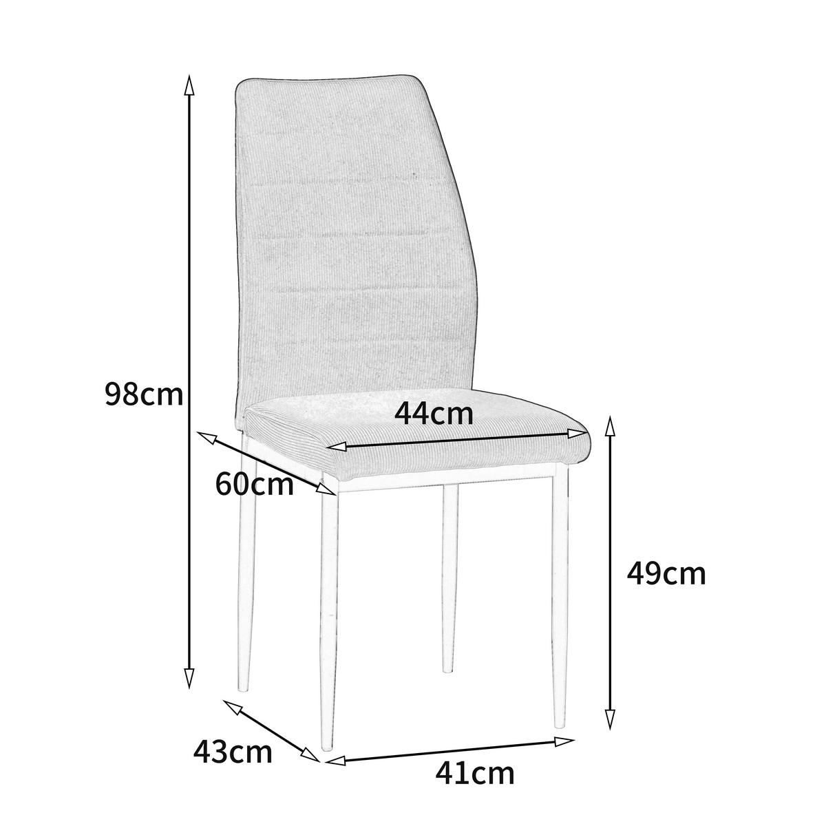 Stuhl-set Ratford - Beige/Schwarz, LIFESTYLE, Textil/Metall (44/96/58cm) - Livetastic