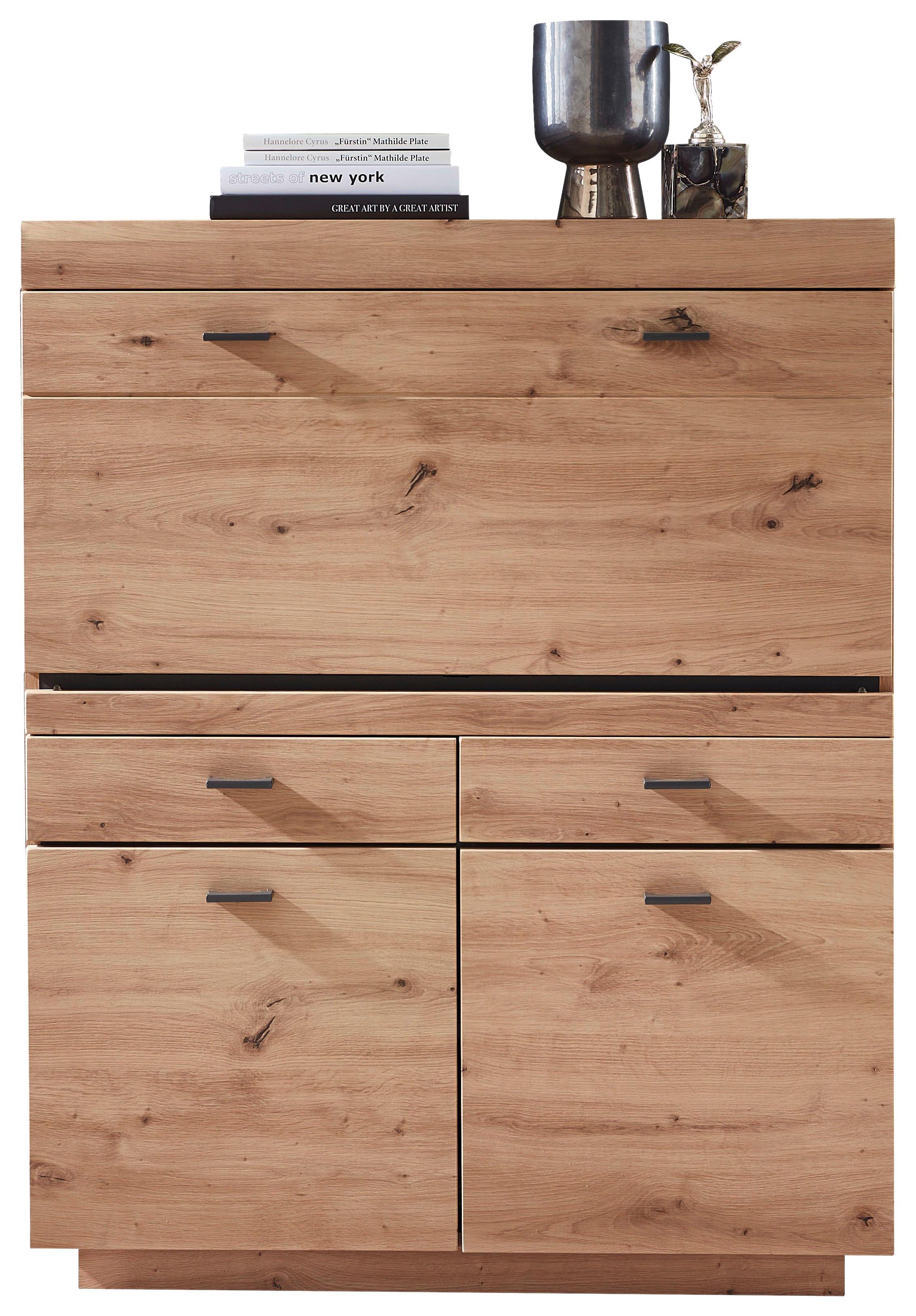 Sekretär Madera Ii 40a6hh28 - Graphitfarben/Eiche Artisan, MODERN, Holzwerkstoff (98/124/40cm) - Livetastic