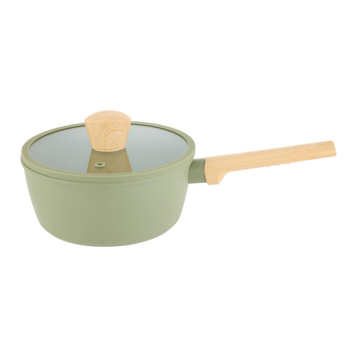 Sada hrnců MICHAEL - zelená/čiré, Moderní, kov/plast - Mömax