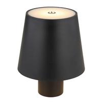 Akku-tischleuchte 58438gs - Opal/Schwarz, Trend, Kunststoff/Metall (10,6/13cm) - Globo