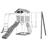 Spielturm A025.131.82 - Weiß/Grau, KONVENTIONELL, Holz/Kunststoff (446/241,9/349cm) - Ambia Garden