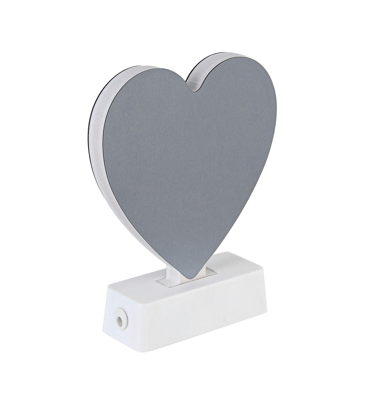 LED-Dekoleuchte Heart - Transparent/Weiß, Basics, Kunststoff (14,5/4,6/17,9cm) - Luca Bessoni