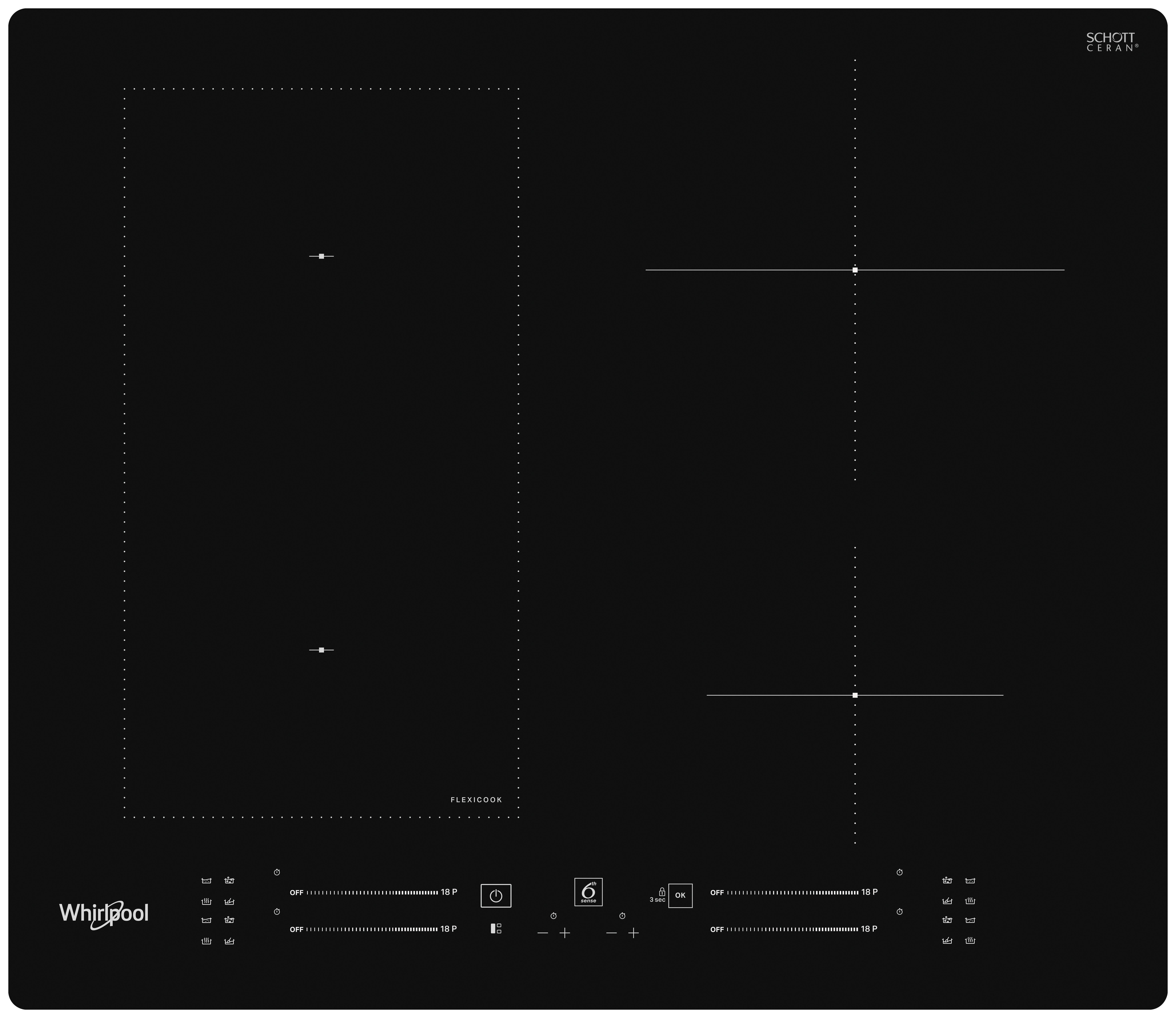 Beépíthető Főzőlap Wl S7960 Ne - fekete, műanyag/üveg (59/5,4/51cm) - Whirlpool