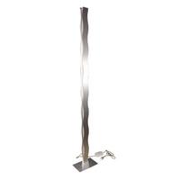 LED-Stehlampe Wave dimmbar Nickelfarben Fußschalter - Nickelfarben, Design, Metall (26/177/16cm)