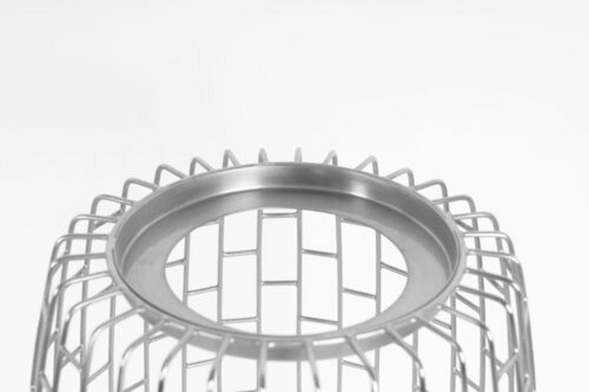 STOJAN NA SVIEČKU BLISS - strieborná, Design, kov/sklo (28/73/28cm)