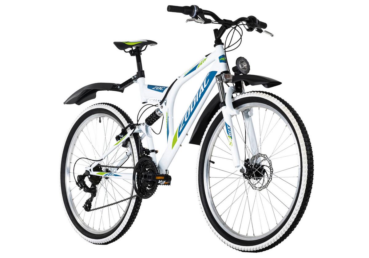 Mountainbike Fully 26 Zoll Zodiac 21 Gänge - Weiß, Basics, Metall (180/70/100cm) - KS Cycling