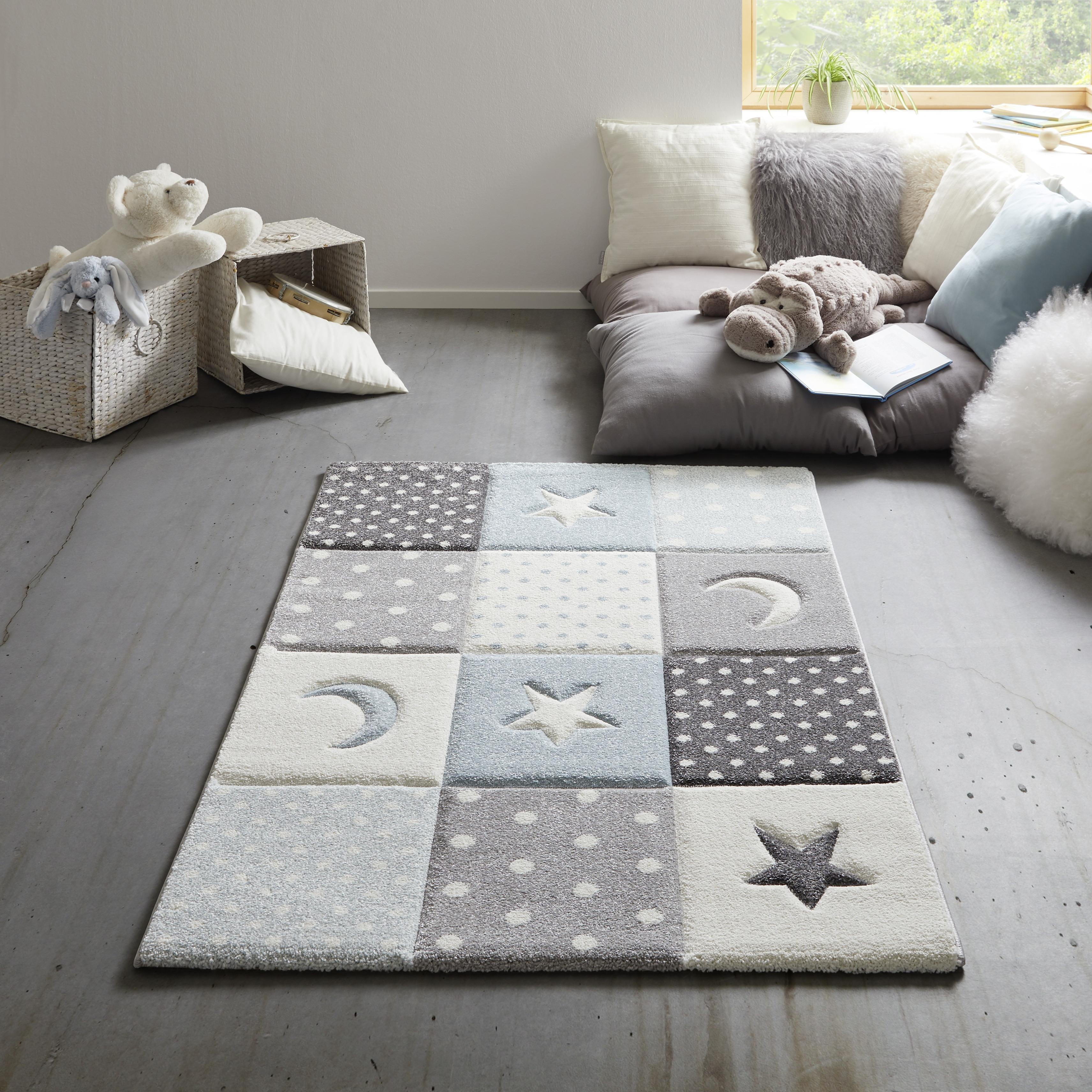 Detský Koberec Mickey, 100/150cm, Modrá - modrá, textil (100/150cm) - Modern Living