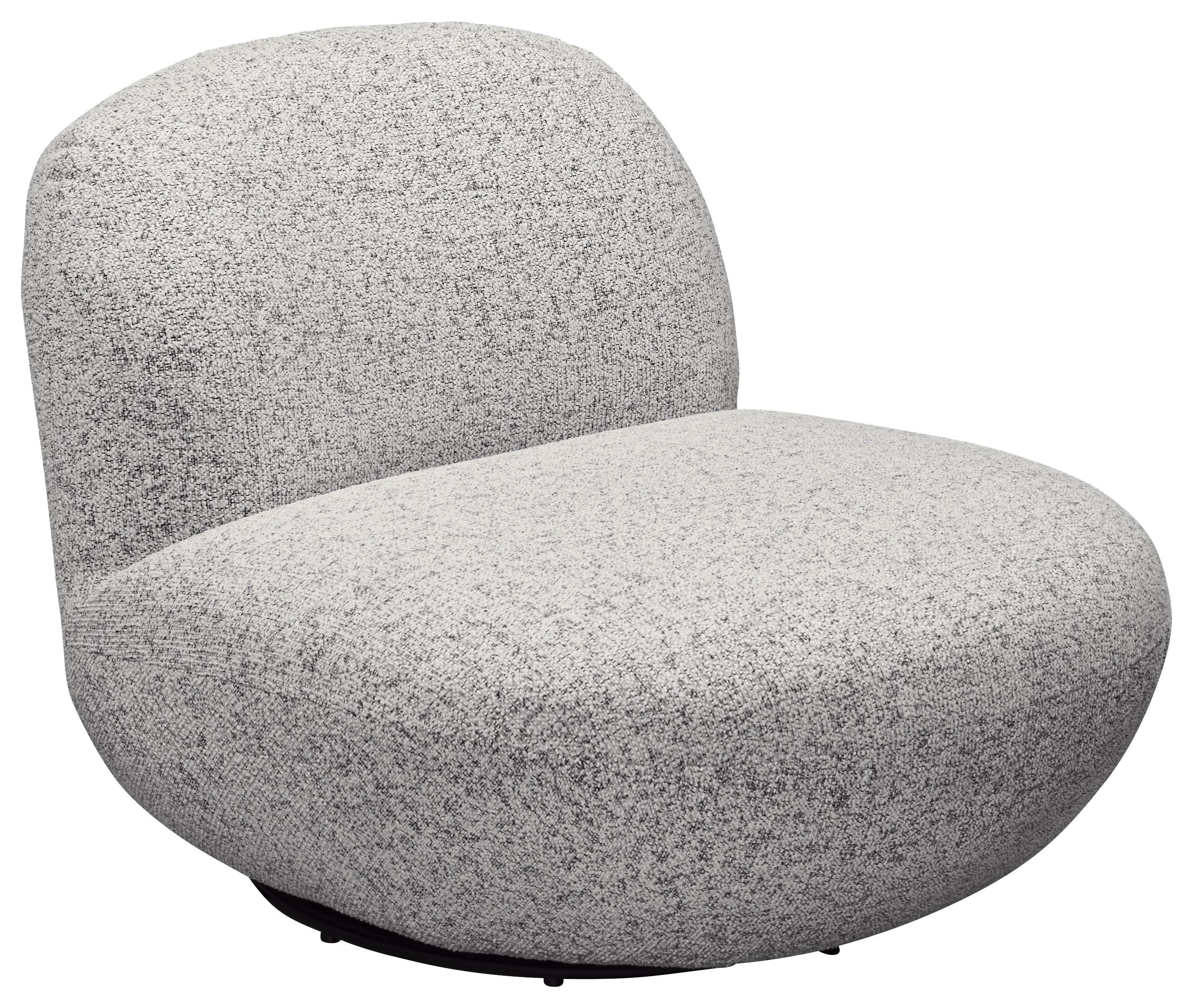Sessel Chris Hellgrau B: 85 cm - Hellgrau/Schwarz, MODERN, Textil (85/70/99cm) - MID.YOU
