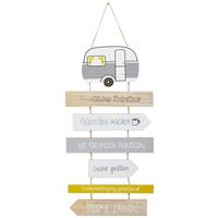 Dekoschild Camping-Regeln - Multicolor, MODERN, Holzwerkstoff (30/59cm)