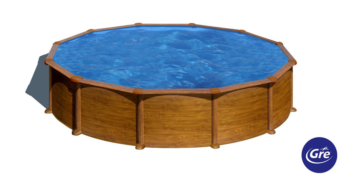 Pool-set Mauritius - Braun, KONVENTIONELL, Metall (550/132cm) - Gre