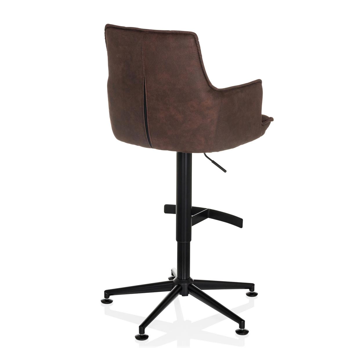 Barhocker Soalo Life High Braun B: 55 Cm - Schwarz/Braun, MODERN, Kunststoff/Textil (55/93/56cm) - MID.YOU