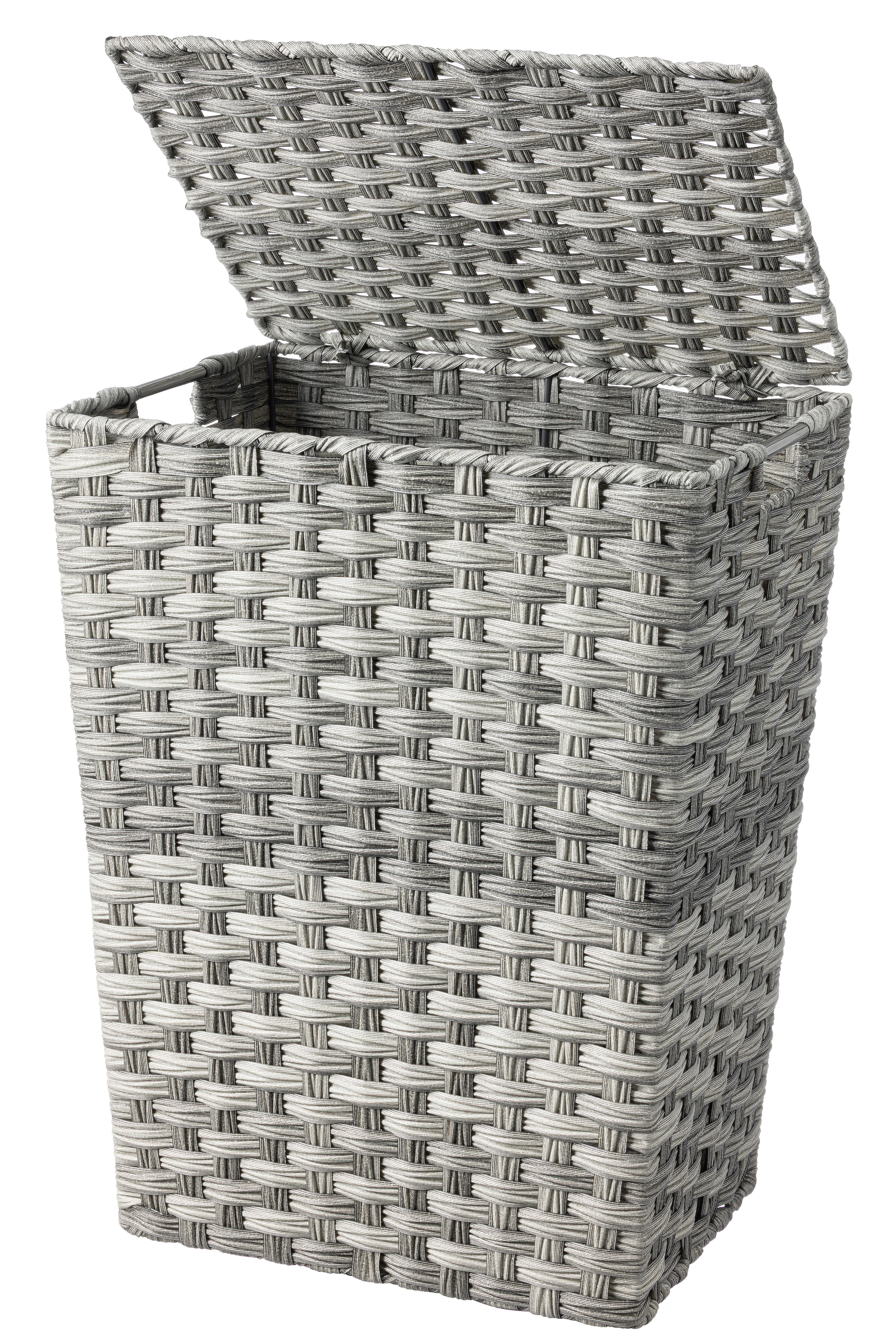 WÄSCHETONNE DENISE - Hellgrau/Grau, KONVENTIONELL, Kunststoff/Metall (40/52/30cm) - James Wood