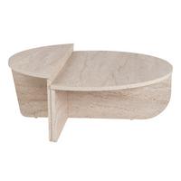COUCHTISCH Orion Creme L: 90-85cm - Creme, Design, Holzwerkstoff (90-85/60-30/30-35cm) - MID.YOU