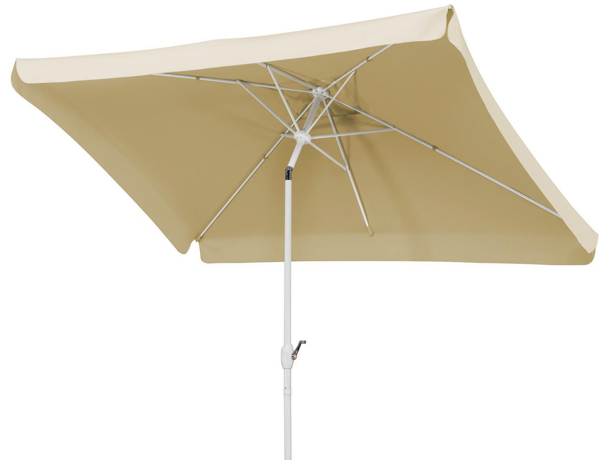 Sonnenschirm Oslo Natur Bht: 200x250x300 Cm Naturfarben - Naturfarben/Weiß, Basics, Textil/Metall (200/250/300cm) - Schneider