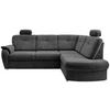Eckschlafsofa Rosali Anthrazit S: 264x180 Cm - Chromfarben/Anthrazit, MODERN, Textil (264/180cm) - Livetastic