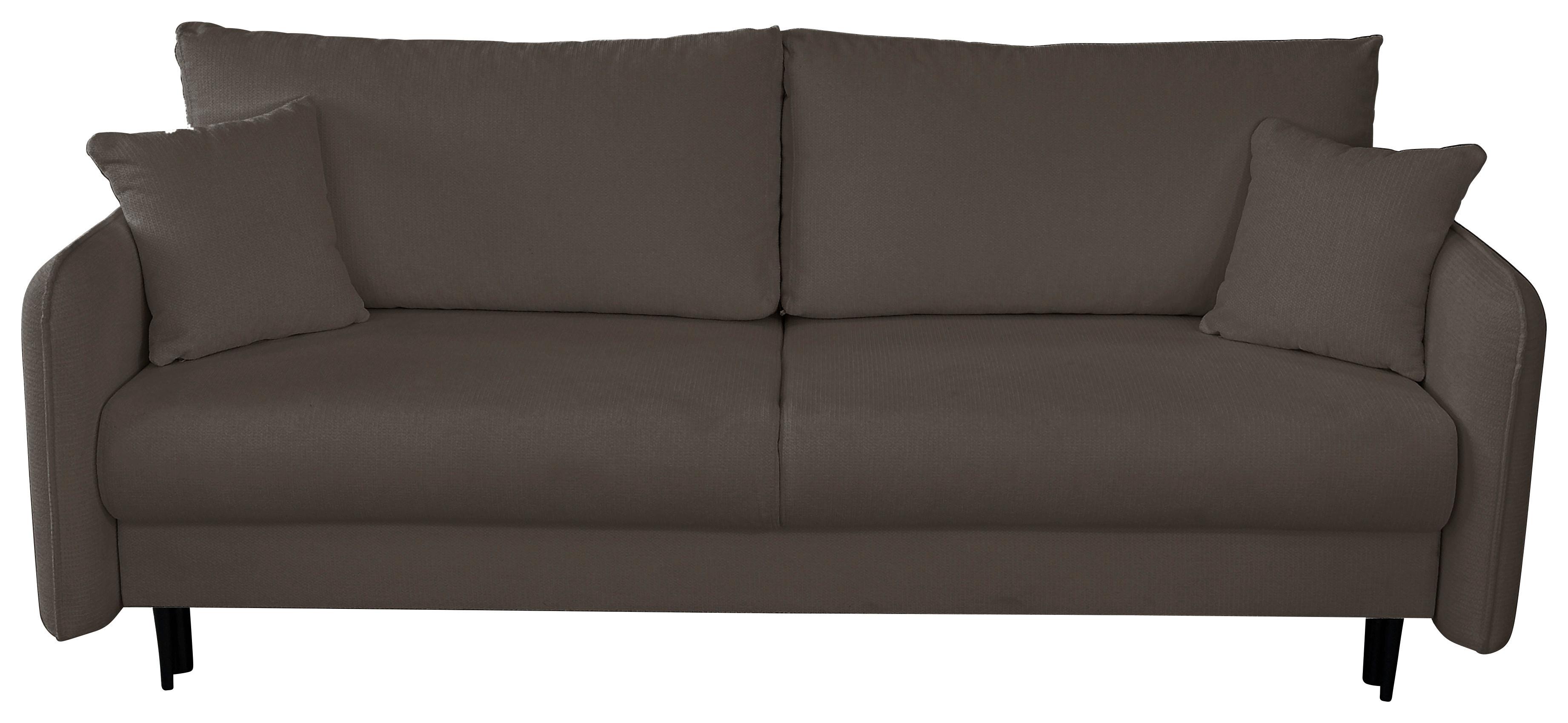 Schlafsofa Carine Mit Bettkasten Graubraun B: 216 cm
