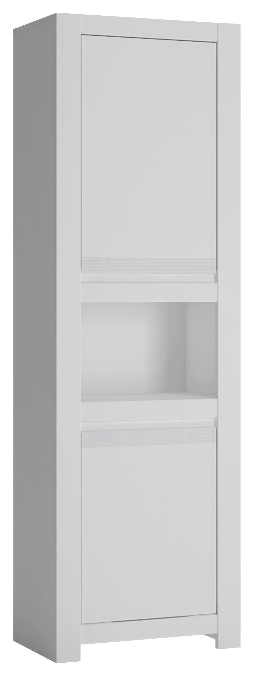 Regál NOVI barva bílá - bílá/černá, Moderní, kompozitní dřevo/plast (62/198/42,2cm) - Premium Living