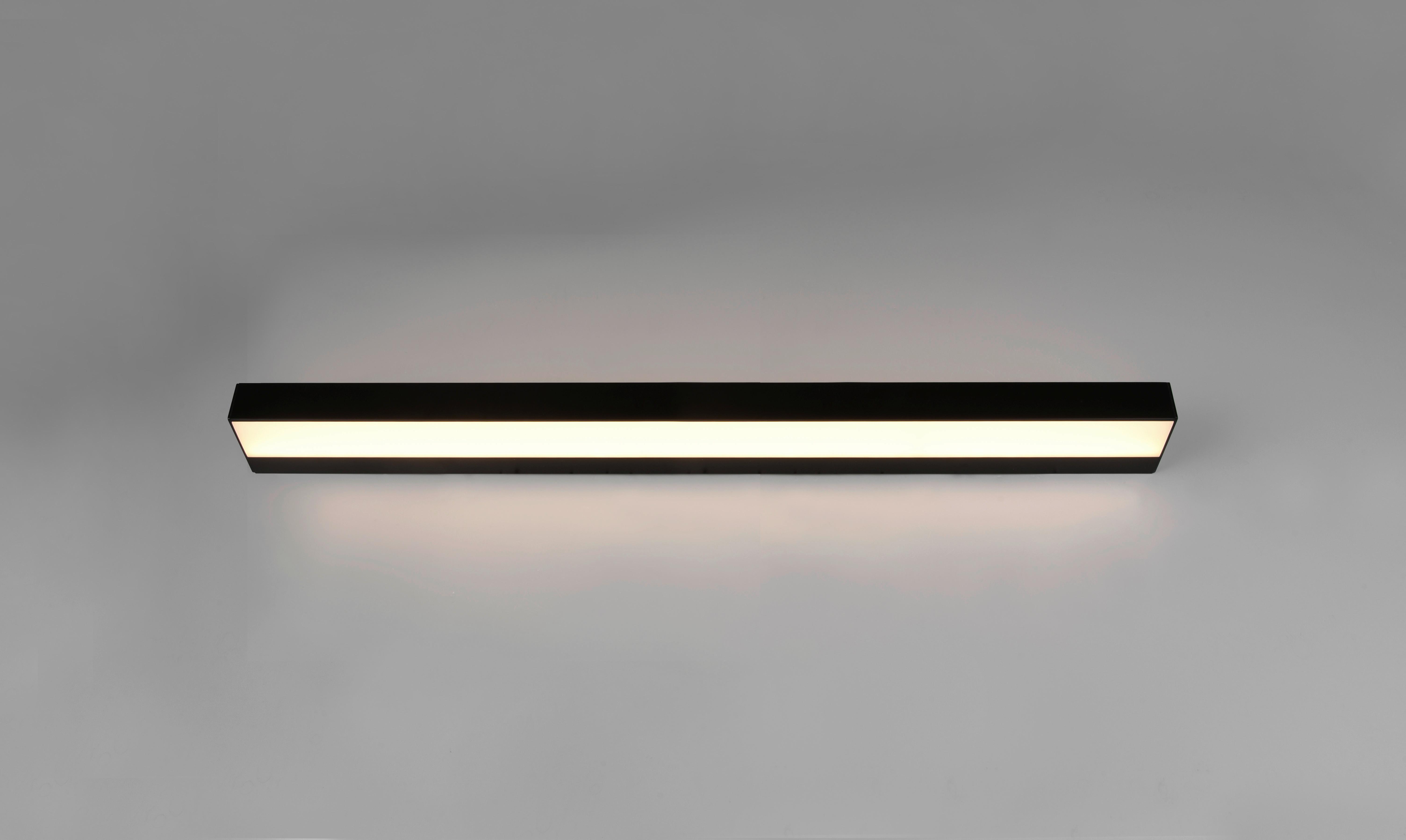 LED-Wandleuchte Rocco, 1-Flammig - Chromfarben/Schwarz, Basics, Kunststoff/Metall (3,6/90/8cm) - Trio Leuchten