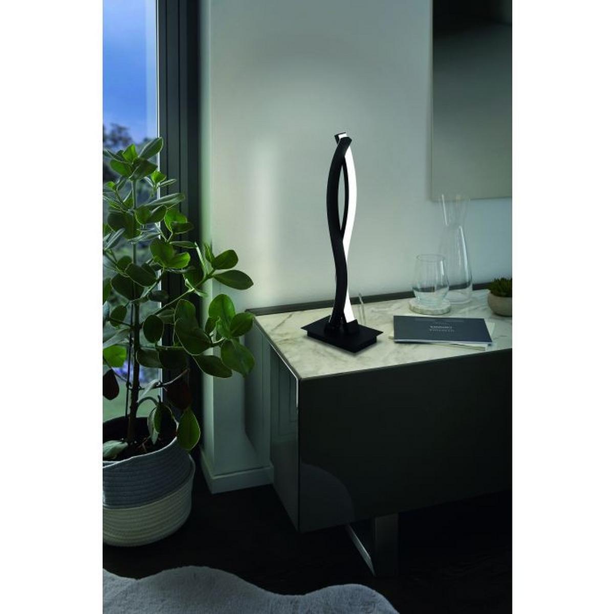 STOLNÁ LED LAMPA LASANA 3 - čierna/biela, Trend, kov/plast (16/10/46cm) - Eglo