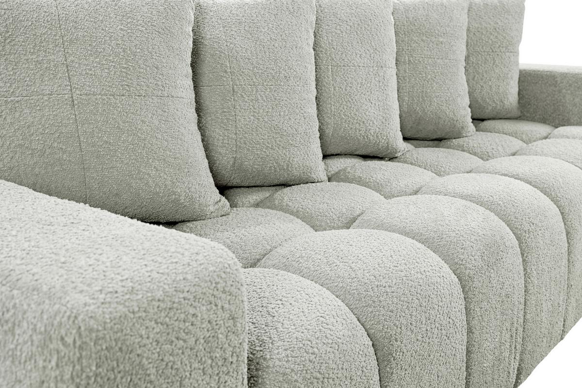 Schlafsofa Cloud Weiß B: 250 Cm - Creme/Schwarz, Basics, Textil (250/86/140cm) - Livetastic
