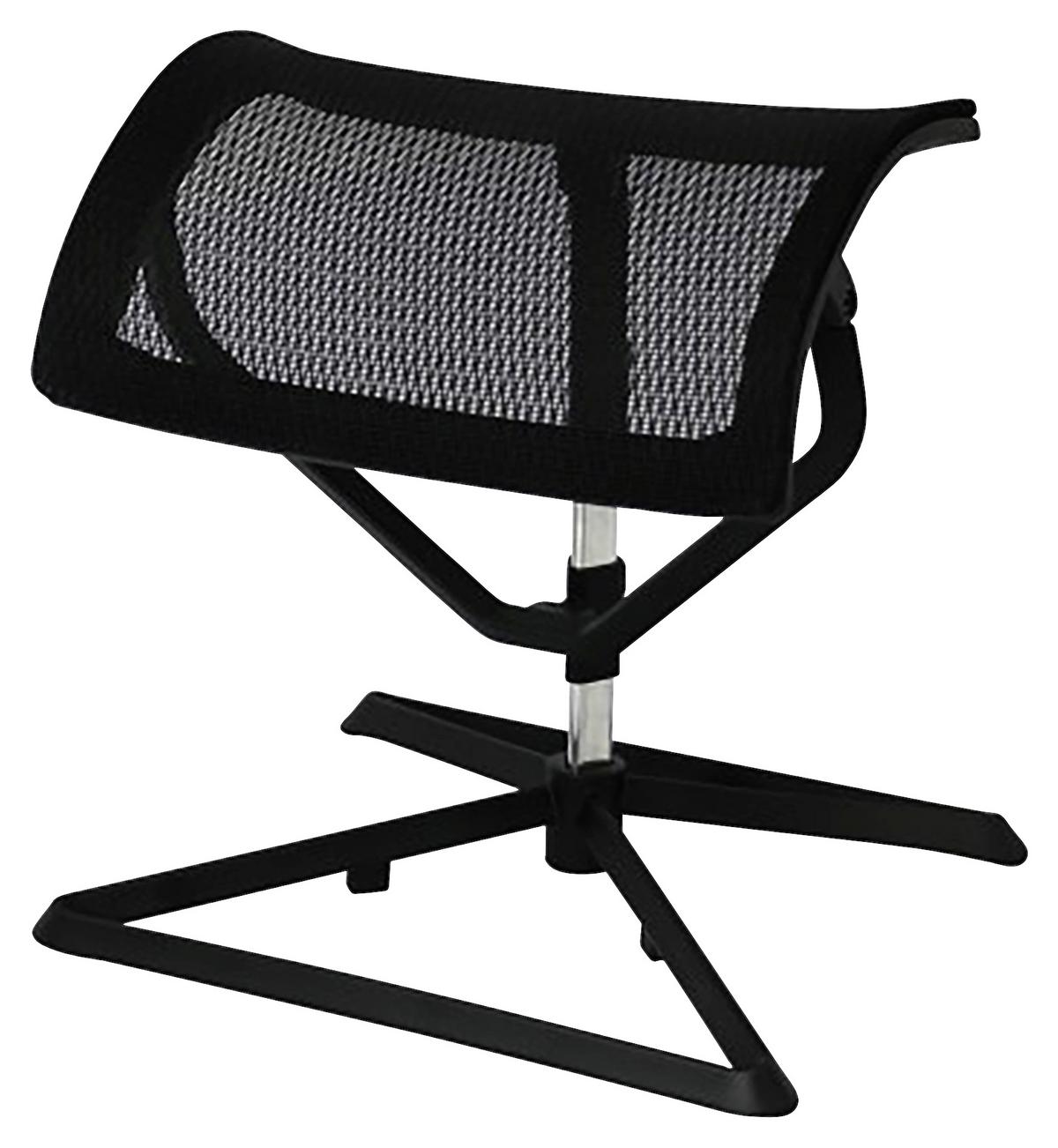 Kancelářska židle bez opěradla OTTOMANN černá - černá, Basics, kov/textil (43/46/33cm) - MID.YOU