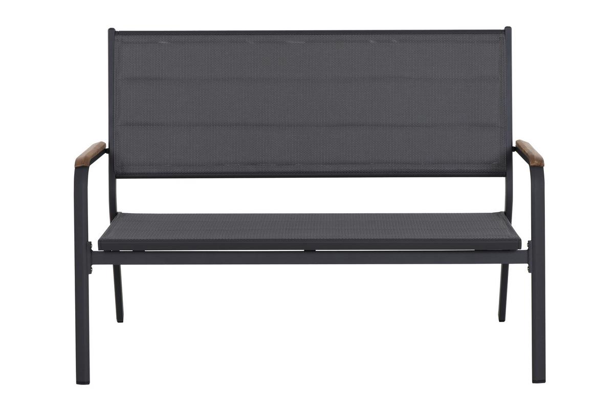 Gartenbank N40082 - Anthrazit, KONVENTIONELL, Holz/Kunststoff (138,5/97/67cm) - Siena Garden