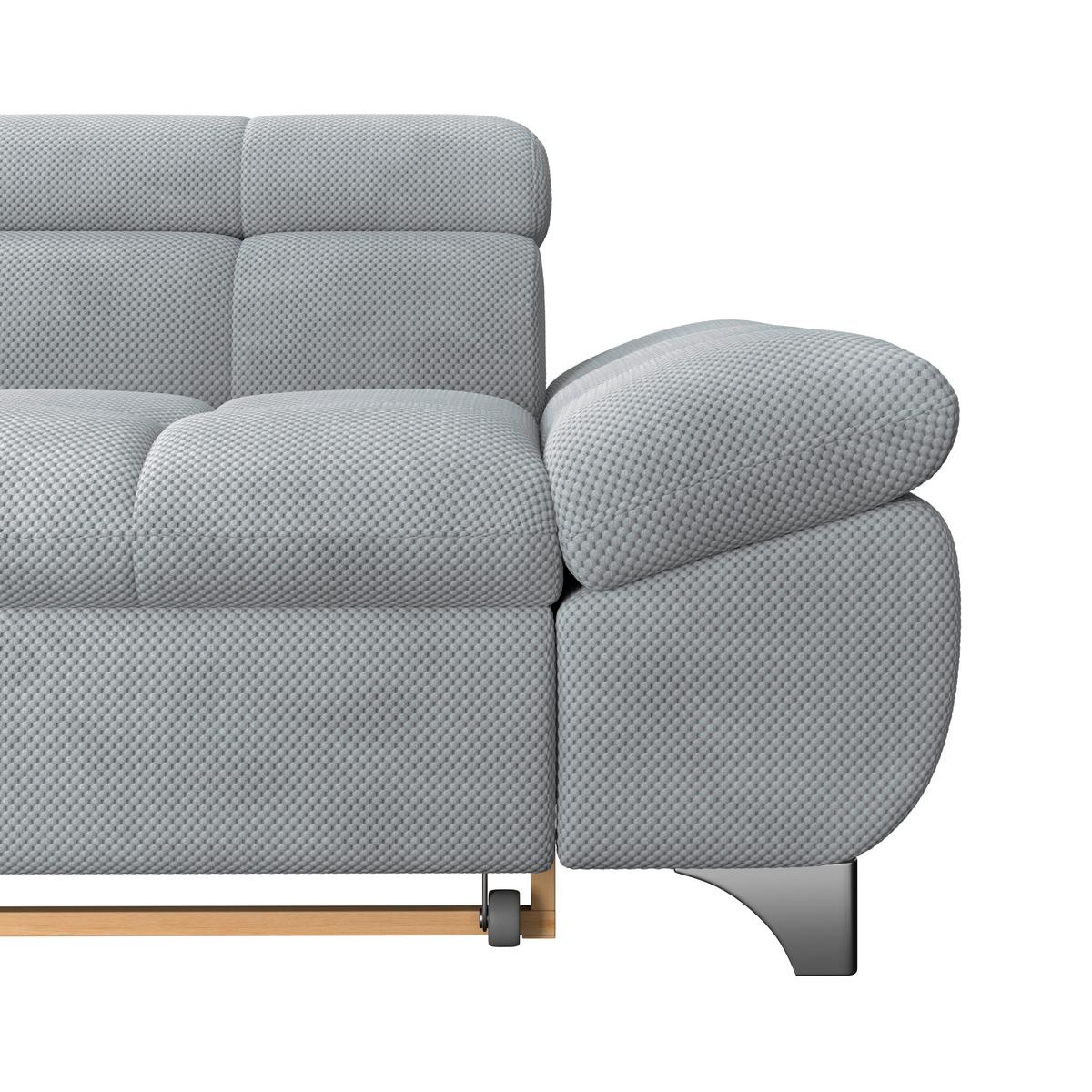Ecksofa Gemini Grau, B: 234cm - Chromfarben/Grau, KONVENTIONELL, Textil (234/312cm)