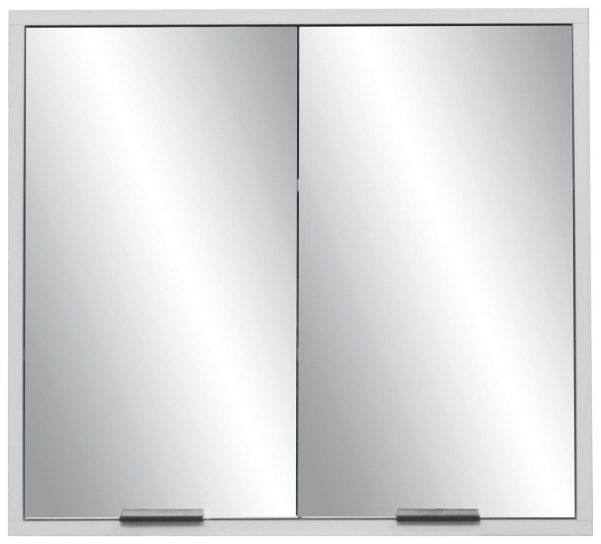 Spiegelschrank Bonnie Spiegelglas, Grau - Grau, MODERN, Glas/Holzwerkstoff (71/65/22cm) - Livetastic