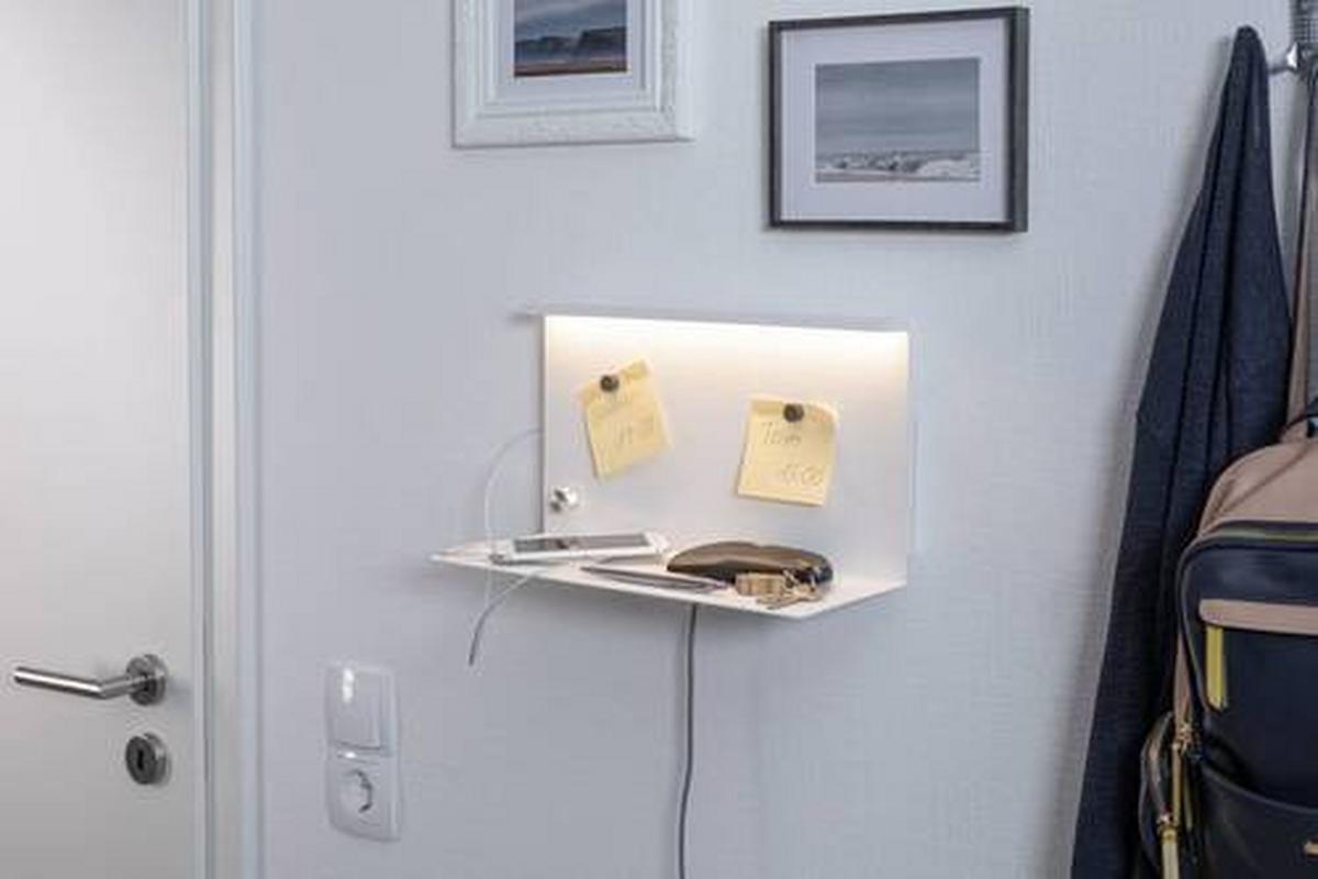 Led-deckenleuchte L: 35 Cm, 1-Flammig, Dimmbar - Weiß, Basics, Metall (35/20cm) - Paulmann