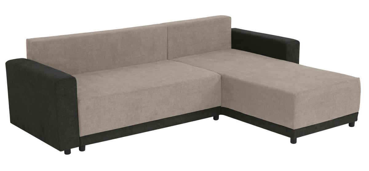 Ecksofa Time Anthrazit, Greige S: 178x248cm - Greige/Anthrazit, Design, Textil (178/248cm) - MID.YOU
