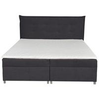 Boxbett Mit Topper & Bettkasten 180x200 Levie - Silberfarben/Graphitfarben, Basics, Textil (180/200cm) - MID.YOU