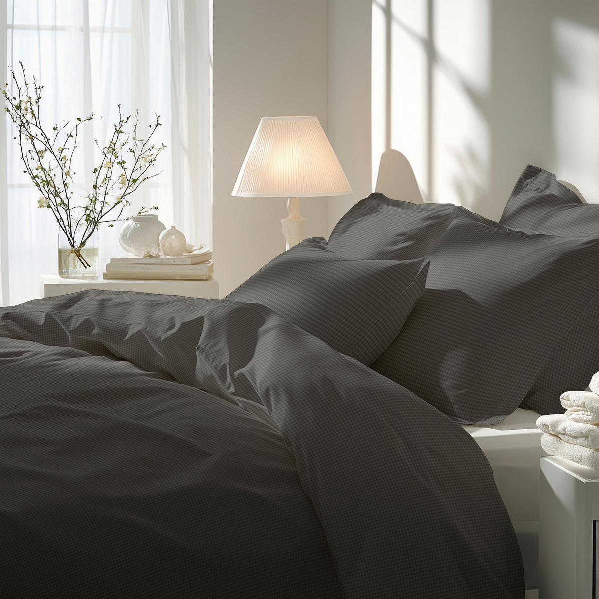 POSTEĽNÁ BIELIZEŇ S41.005.KARO FIVE GRAFIT - tmavosivá, Basics, textil (140/200cm) - Florella
