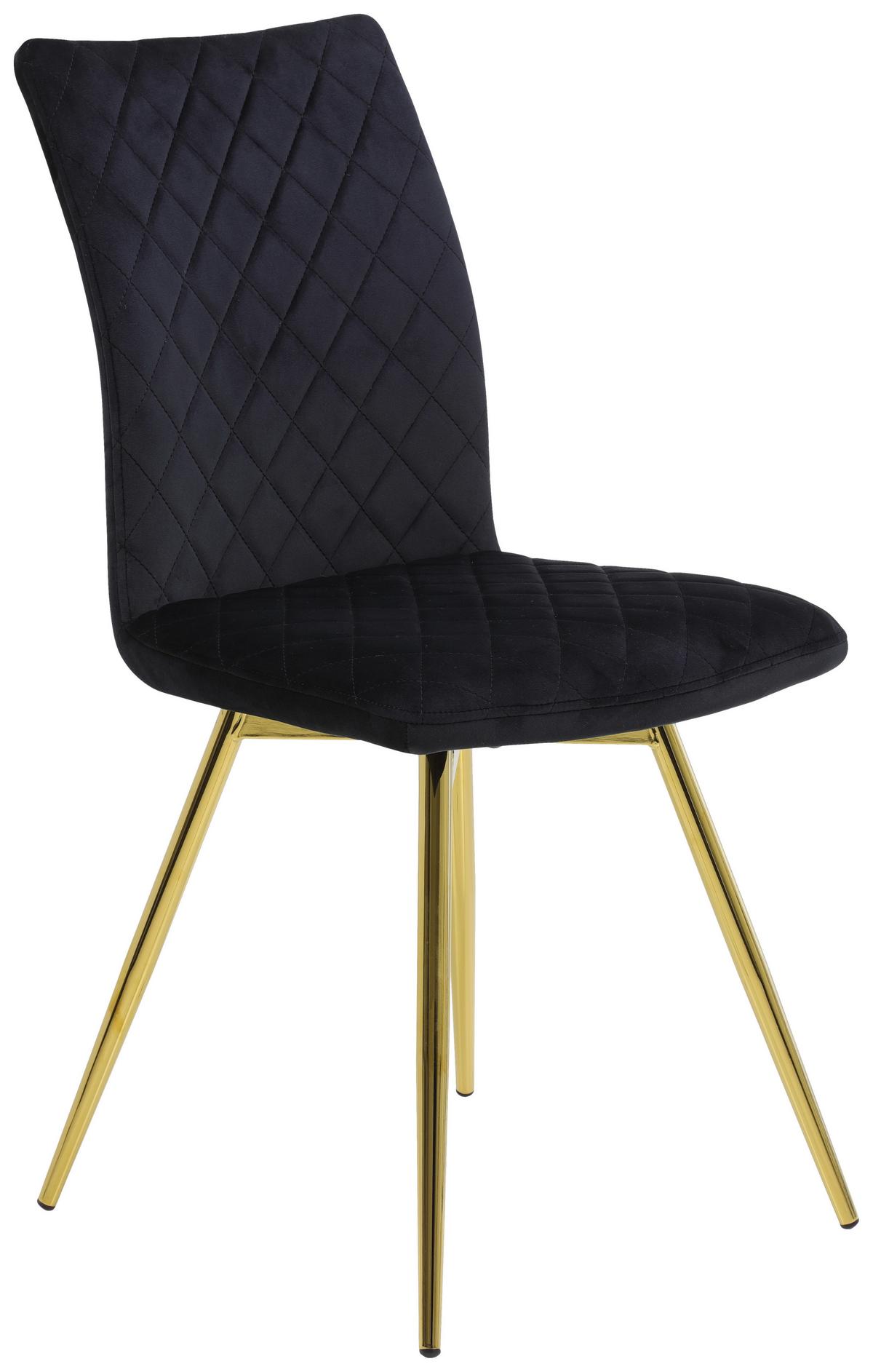 Židle Selena S - černá/barvy zlata, Konvenční, kov/textil (45/90/57cm) - Mömax