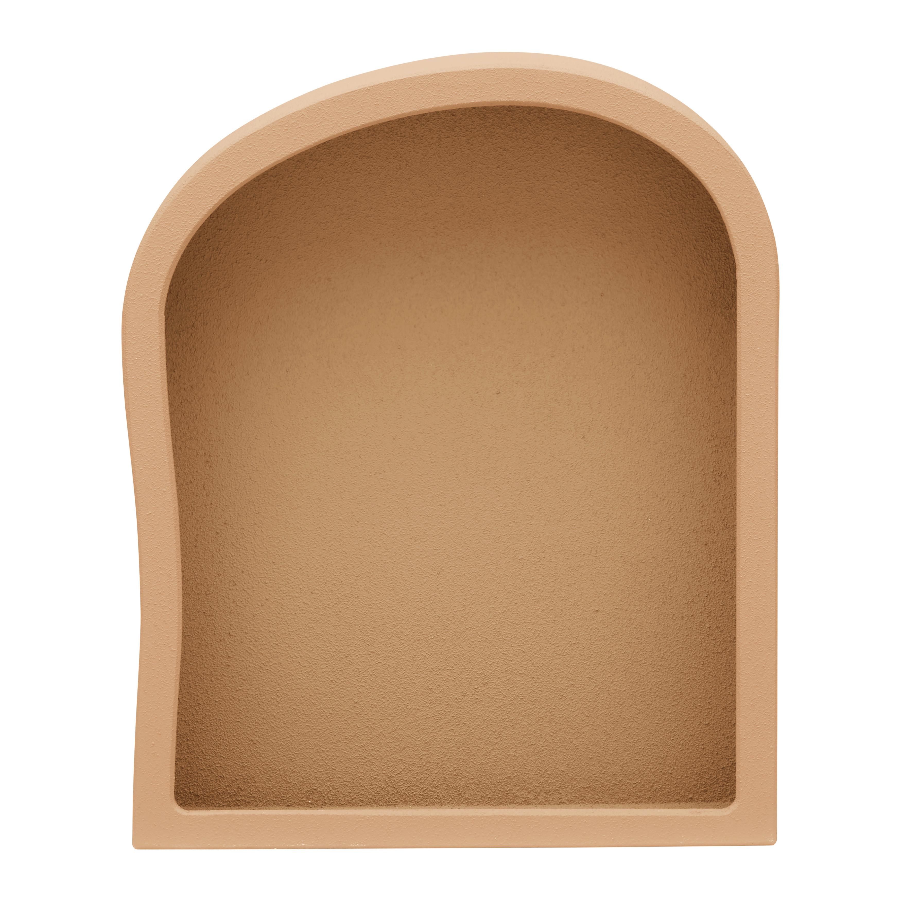 Nástenný regál WILMA - hnedá, Lifestyle, kompozitné drevo (40/48/10cm) - Premium Living