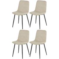 Stuhl-set Losanna - Beige/Schwarz, MODERN, Textil/Metall (47/84/52cm) - Livetastic