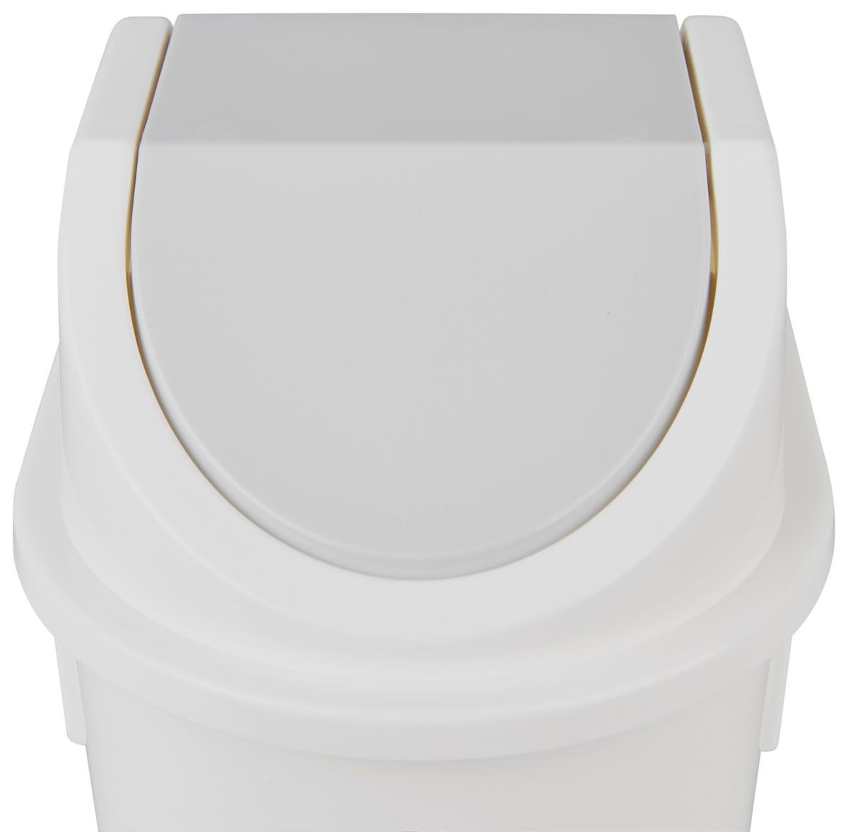 Tischabfalleimer Leo Grau oder Weiß 1,5 L, H: Ca 19,5 cm - Dunkelgrau/Hellgrau, Kunststoff (14/12,5/19,5cm) - Homezone