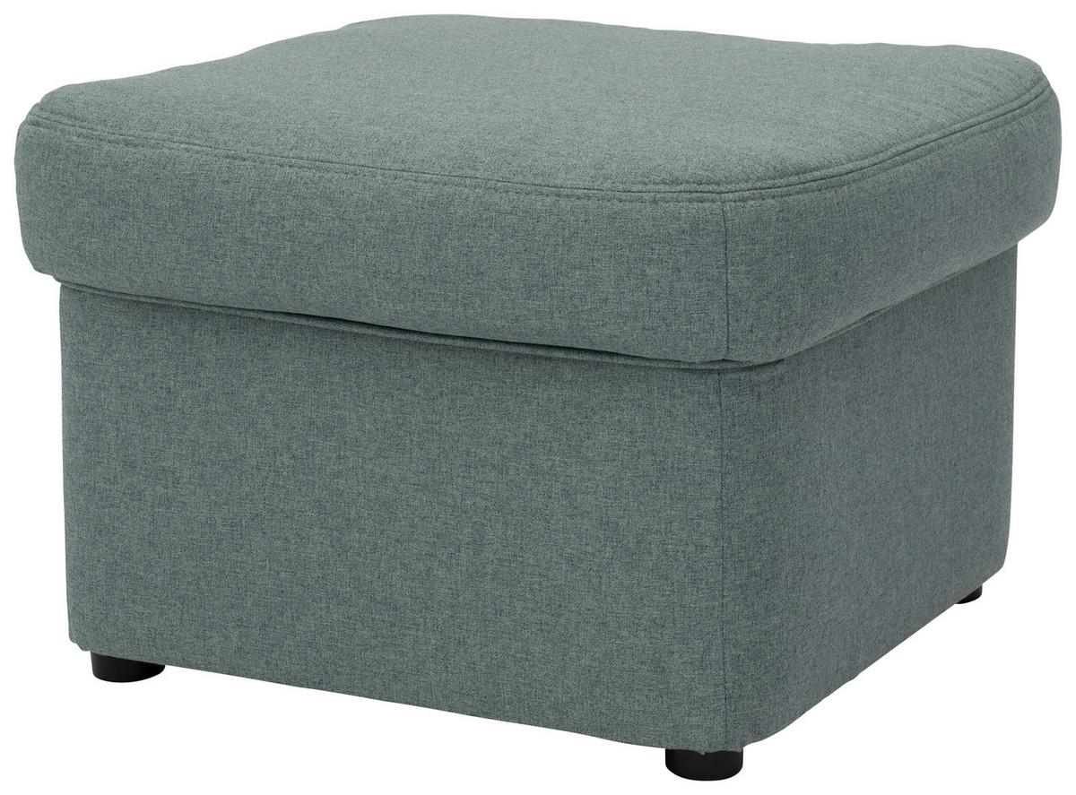 Polsterhocker Papenburg Hellblau Webstoff H: 40 Cm - Schwarz/Hellblau, KONVENTIONELL, Textil (60/40/60cm) - MID.YOU