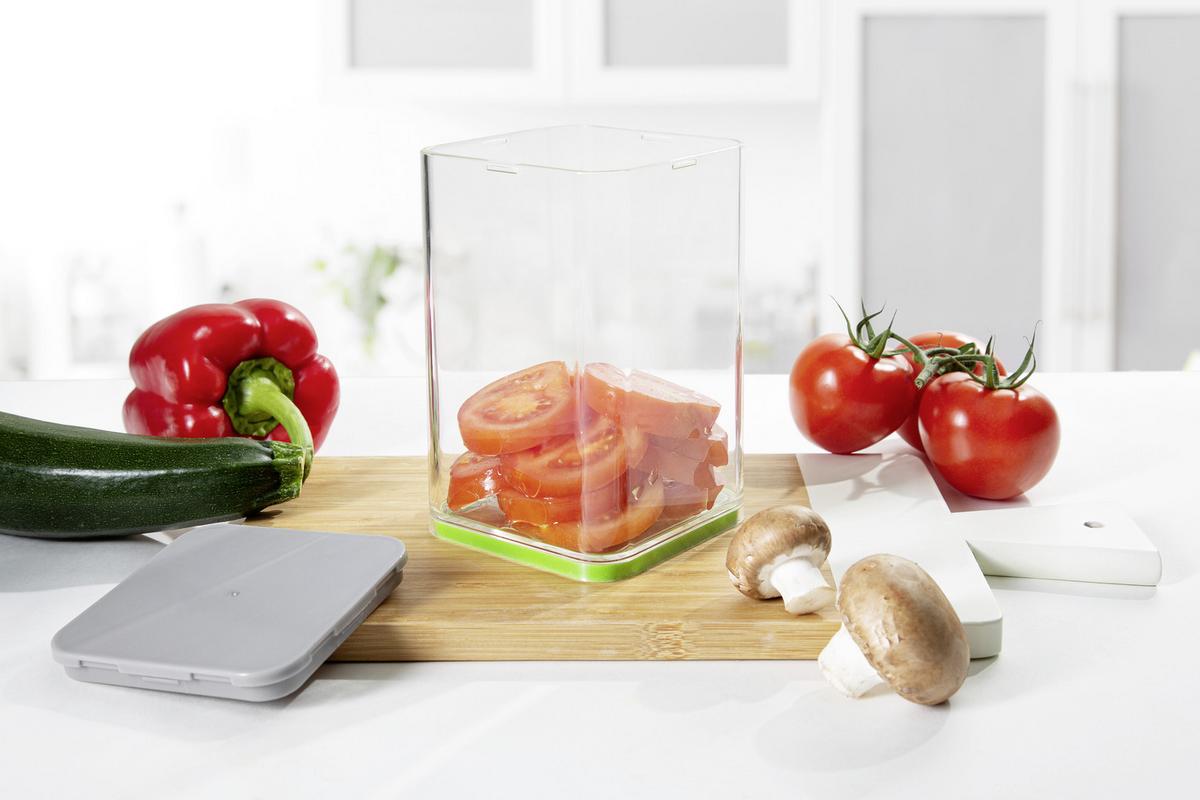 Behälter 4er-set Nicer Dicer Julietti - Grau/Grün, Basics - Genius