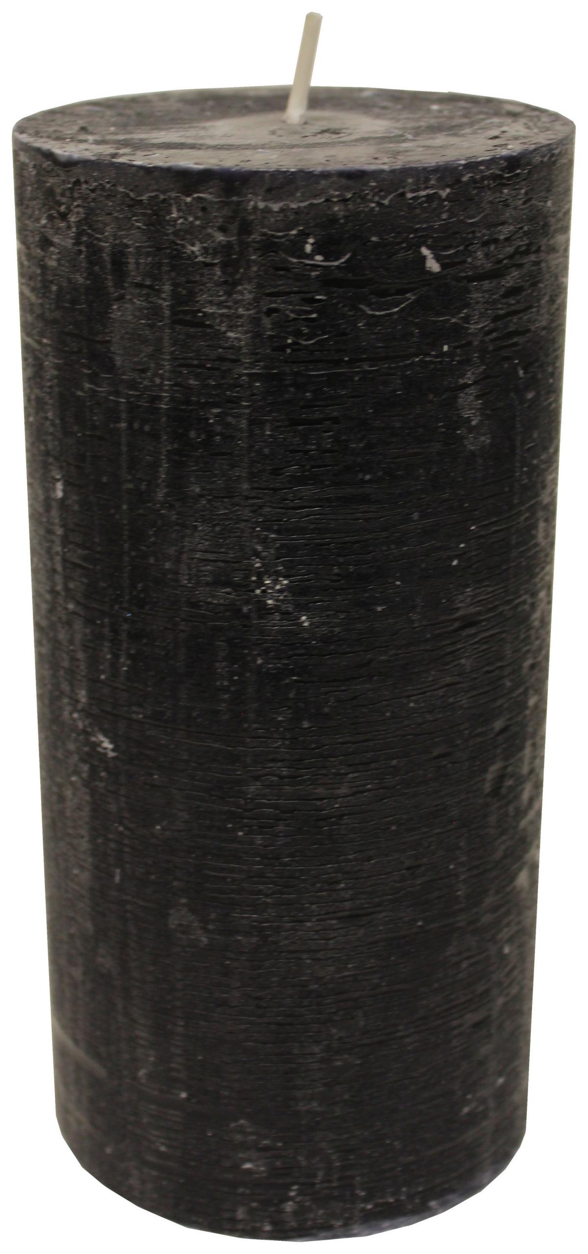 Valcová sviečka Ruth, 10/20cm, ca. 168h. - hnedá/čierna, Modern (10/20cm) - Premium Living