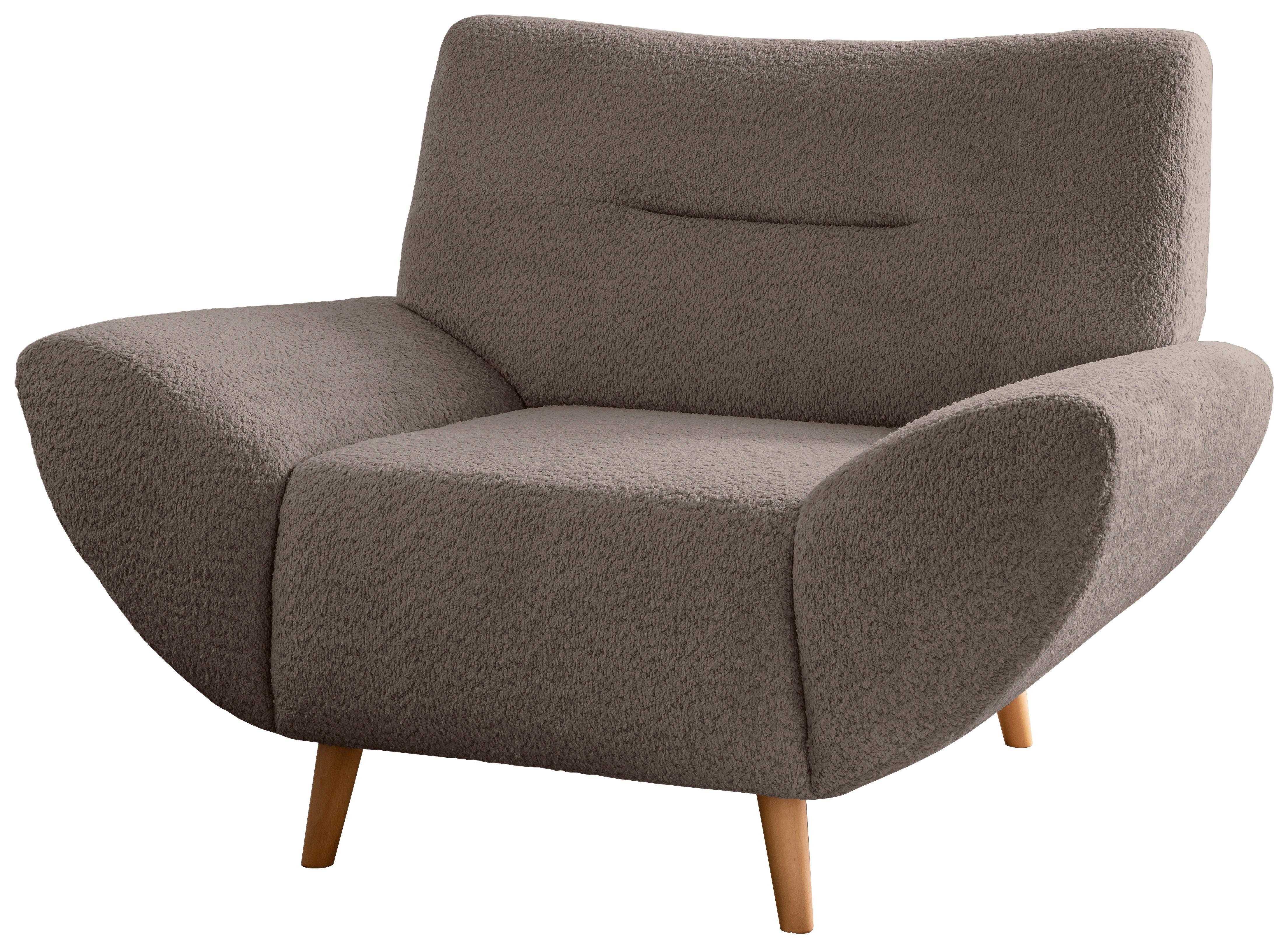 Sessel Drago, Taupe B: 111 Cm - Taupe/Wildeiche, KONVENTIONELL, Textil (111/81/90cm) - MID.YOU