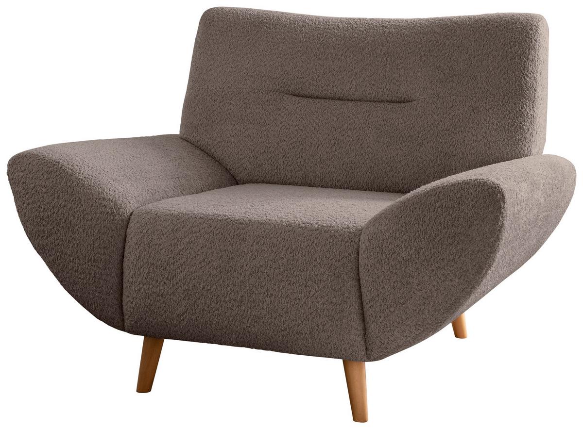 Sessel Drago, Taupe B: 111 Cm - Taupe/Wildeiche, KONVENTIONELL, Textil (111/81/90cm) - MID.YOU