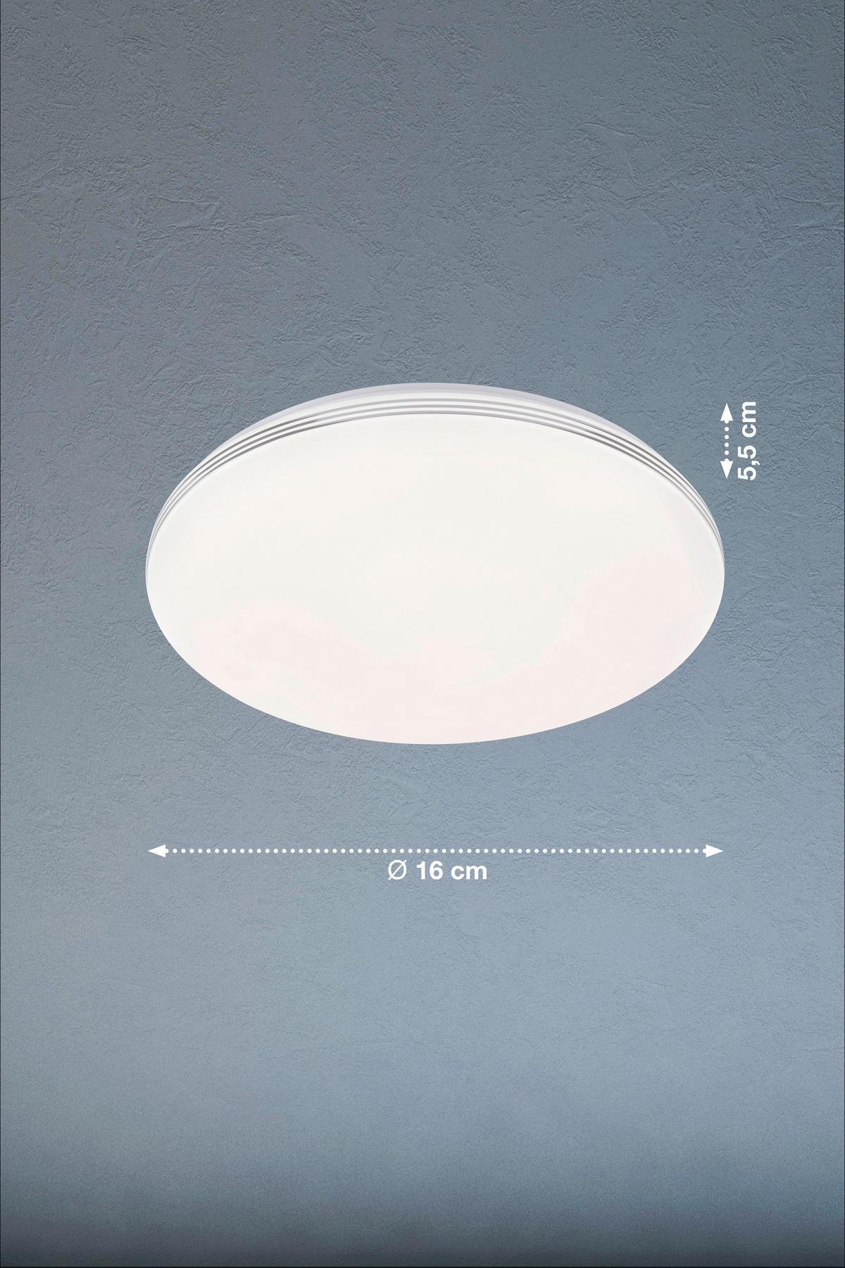 LED-Deckenleuchte 21116 Faro - Weiß, KONVENTIONELL, Glas (16cm) - Fischer & Honsel