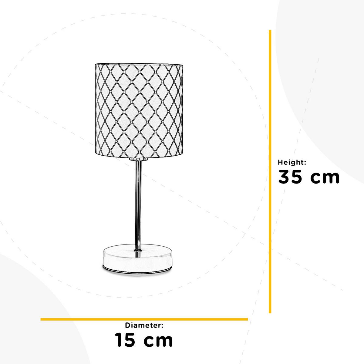 Tischleuchte 5006/L - Blau/Weiß, KONVENTIONELL, Textil/Metall (15/35cm)