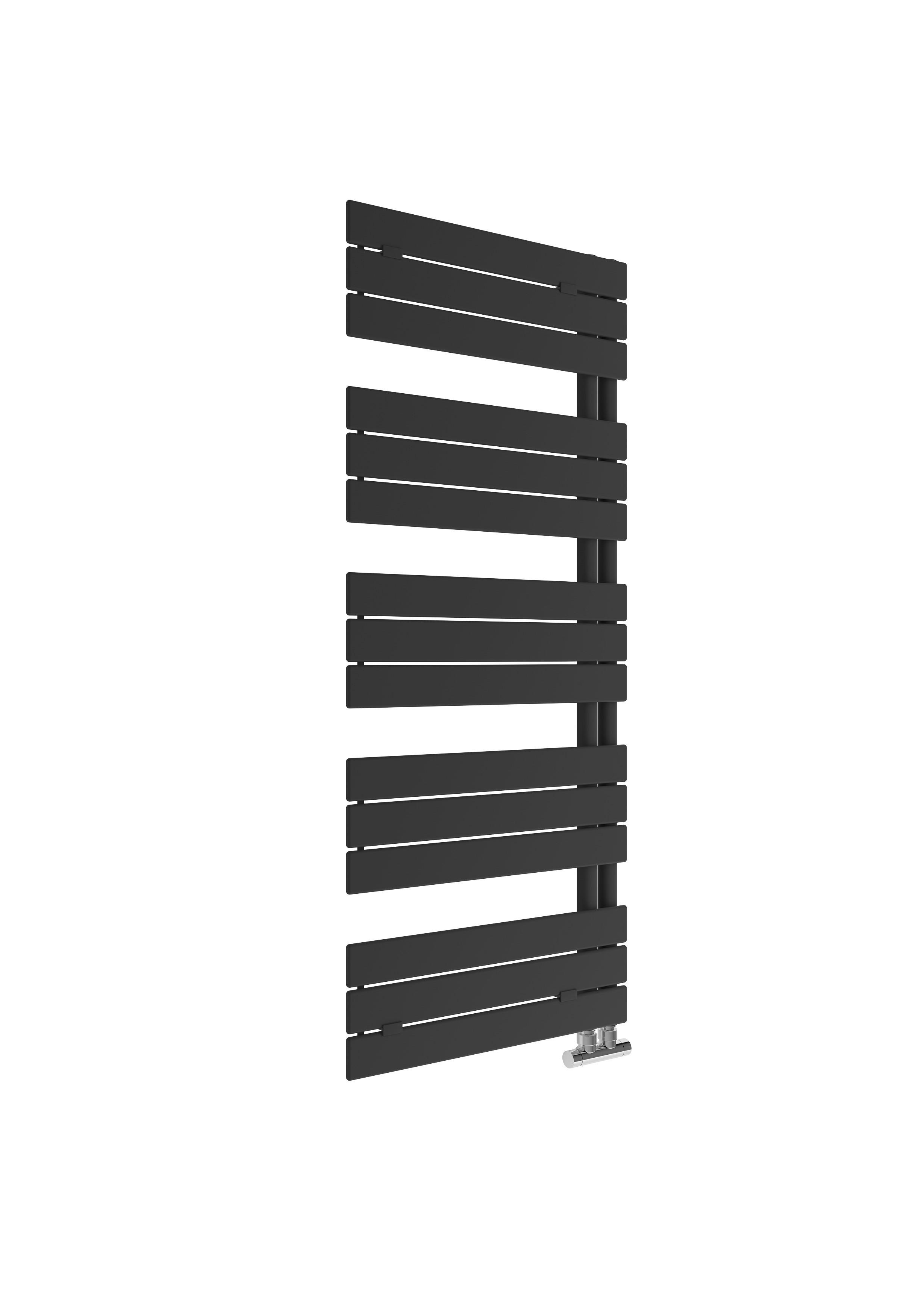 Handtuchtrockner Arezzo 60x143cm Schwarz - Schwarz, Basics, Metall (60/143/5cm) - Sanotechnik