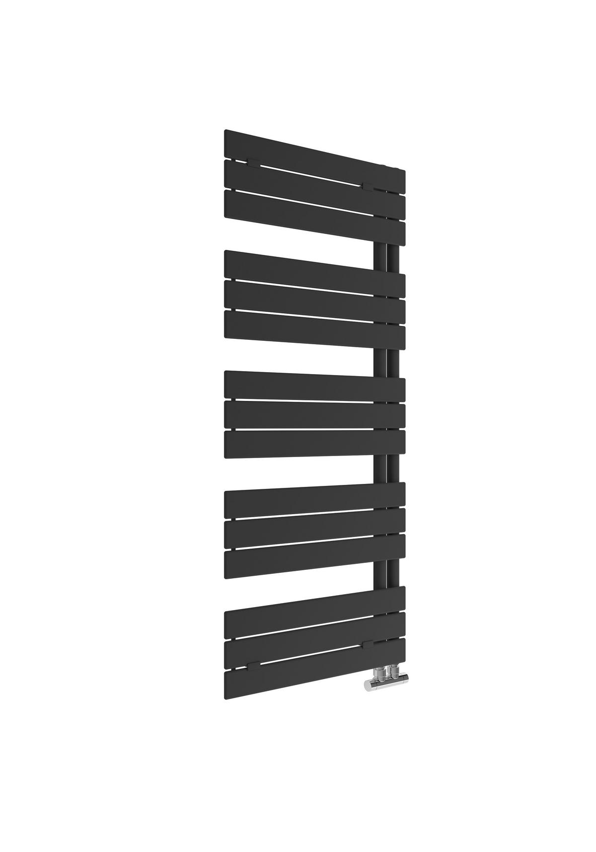Handtuchtrockner Arezzo 60x143cm Schwarz - Schwarz, Basics, Metall (60/143/5cm) - Sanotechnik