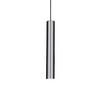 Hängeleuchte Look H: 56/140 cm 1-Flammig Zylinderform - Chromfarben, KONVENTIONELL, Metall (6/56/140cm) - Ideal Lux