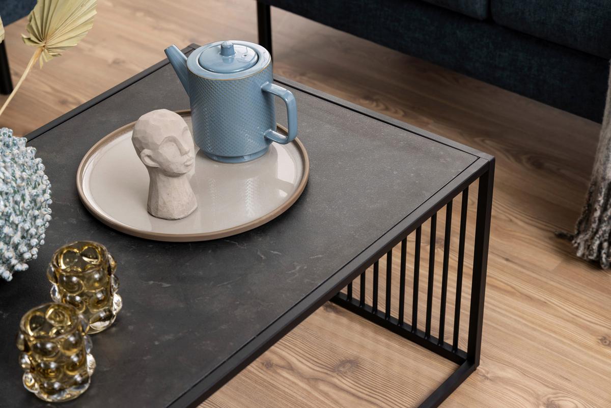 Couchtisch Rund Strington Schwarz - Schwarz, Design, Glas/Holzwerkstoff (120/60/40cm) - MID.YOU