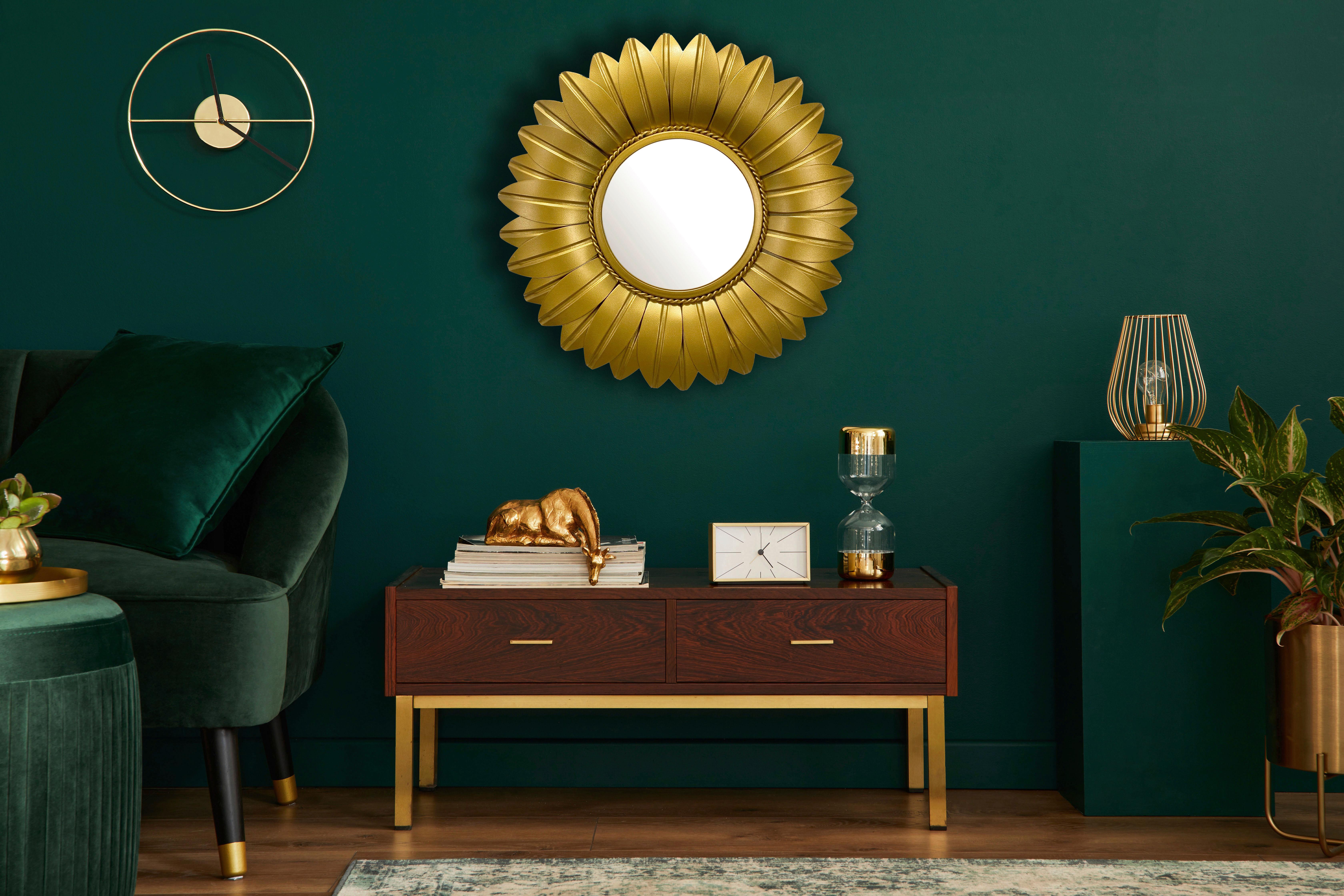 Wandspiegel Goldfarben B: 60 cm - Goldfarben, Design, Glas/Metall (60/60/4cm) - MID.YOU